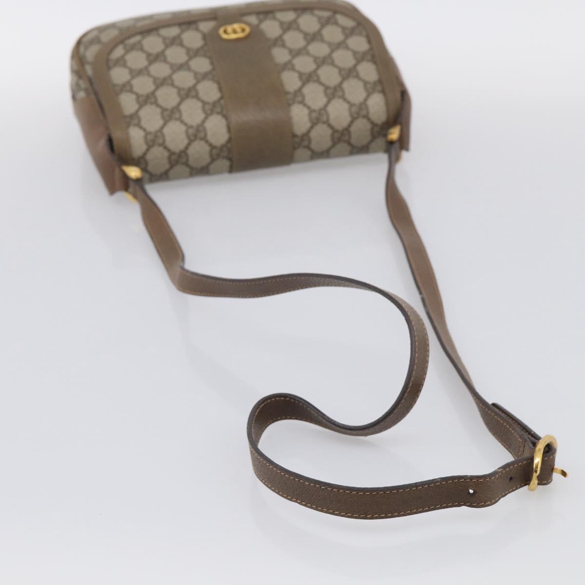GUCCI GG Supreme Shoulder Bag PVC Beige Gold 001 115 4425 Auth 213320
