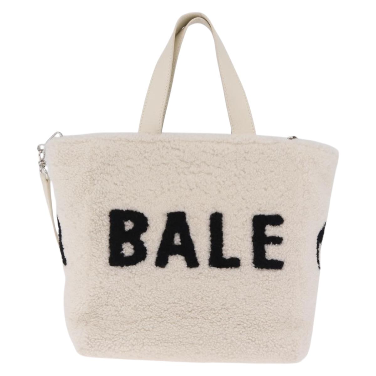 Balenciaga Hand Bag Shearing White Silver 532873 Auth 213324M