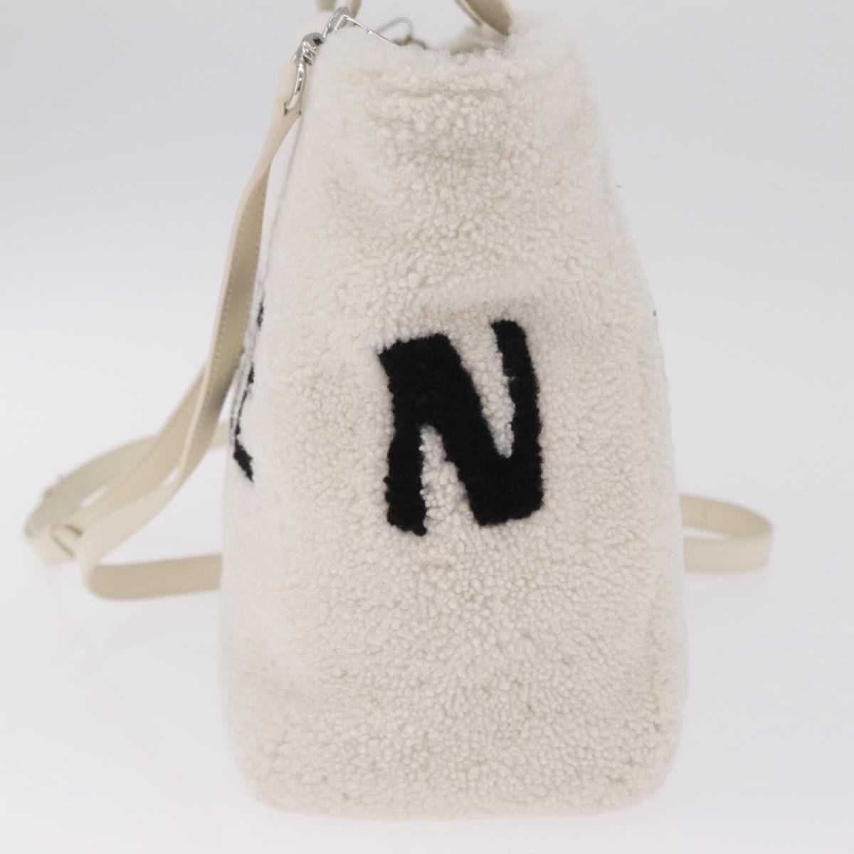 Balenciaga Hand Bag Shearing White Silver 532873 Auth 213324M