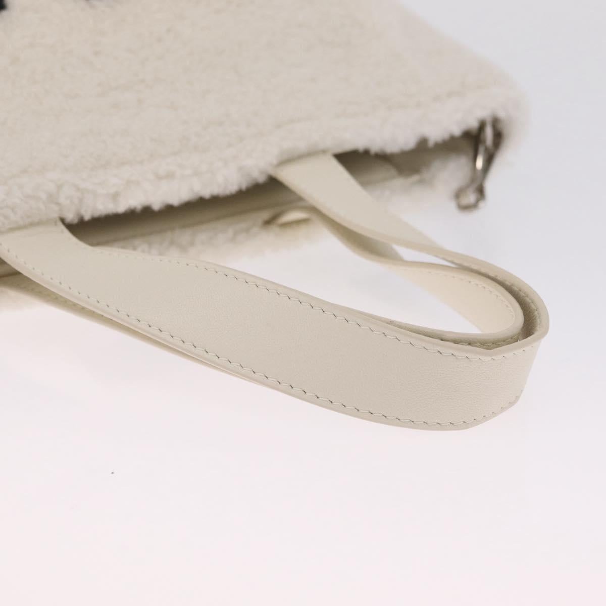 Balenciaga Hand Bag Shearing White Silver 532873 Auth 213324M
