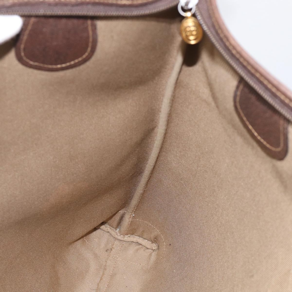GUCCI Web Sherry Line GG Supreme Bag PVC Beige Gold 002 983 0163 Auth 213333A