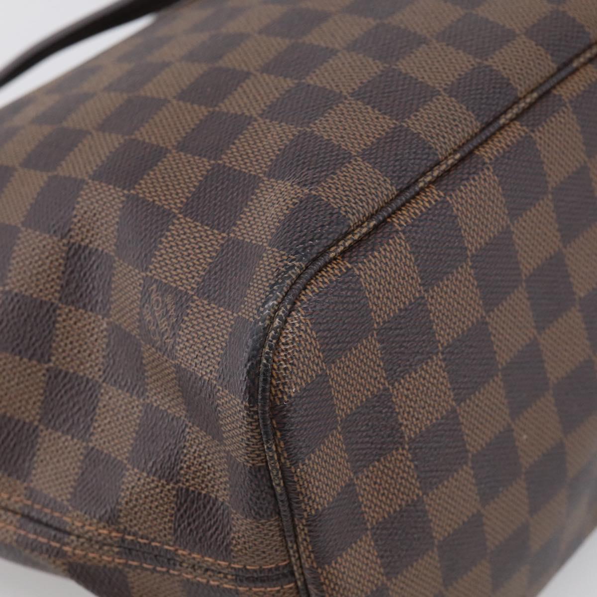 LOUIS VUITTON Damier Ebene Neverfull MM Tote Bag N51105 LV Auth 213337