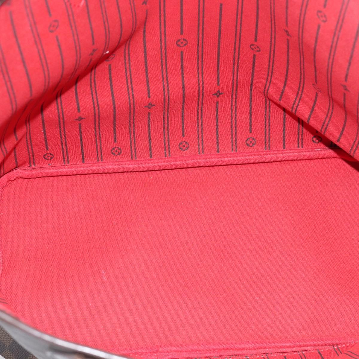 LOUIS VUITTON Damier Ebene Neverfull MM Tote Bag N51105 LV Auth 213337