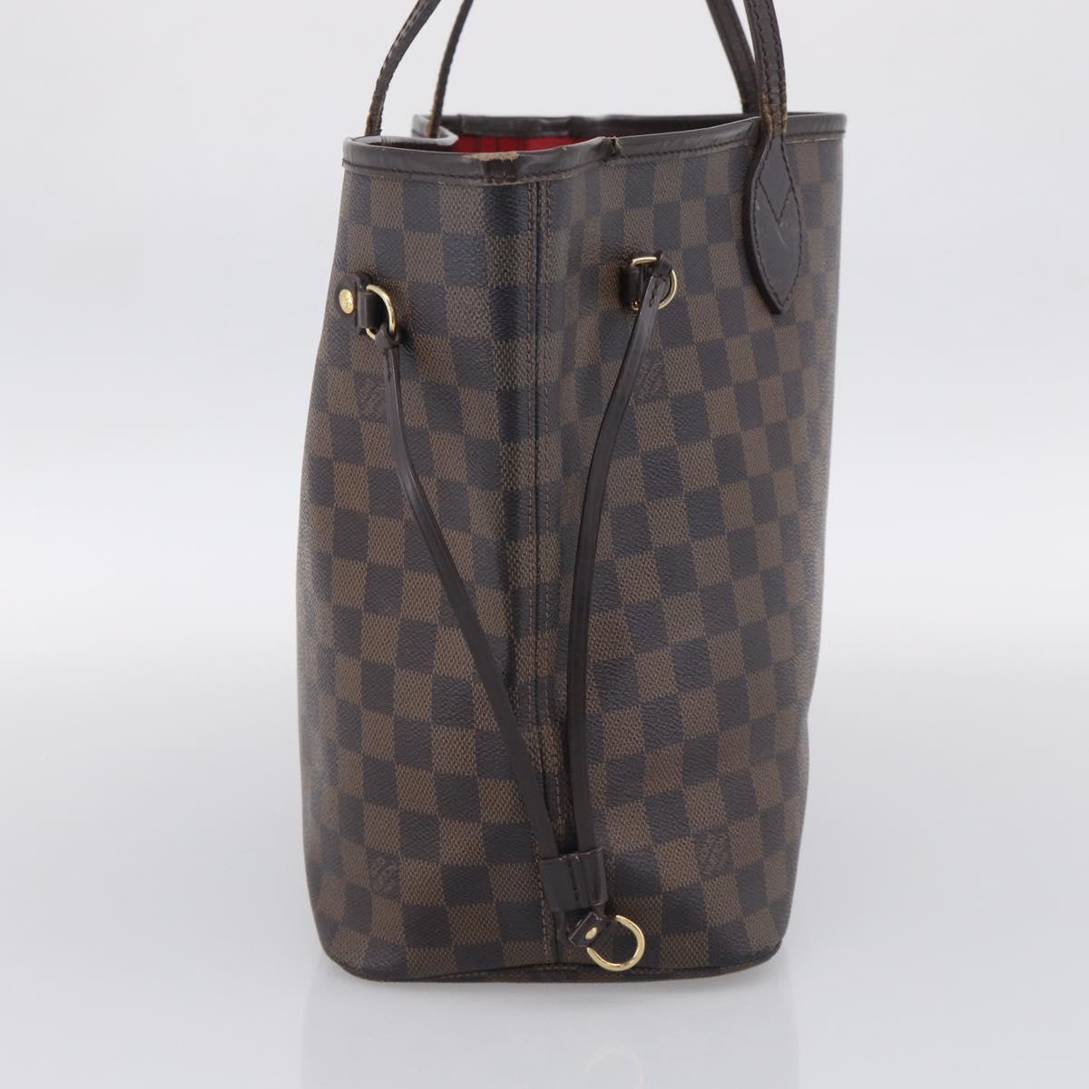 LOUIS VUITTON Damier Ebene Neverfull MM Tote Bag N51105 LV Auth 213337