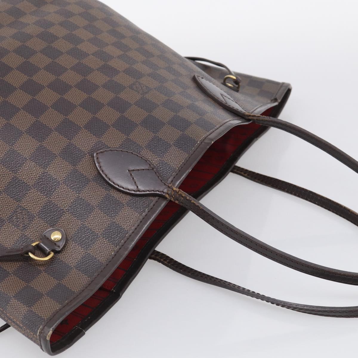 LOUIS VUITTON Damier Ebene Neverfull MM Tote Bag N51105 LV Auth 213337