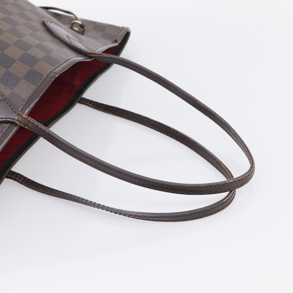 LOUIS VUITTON Damier Ebene Neverfull MM Tote Bag N51105 LV Auth 213337