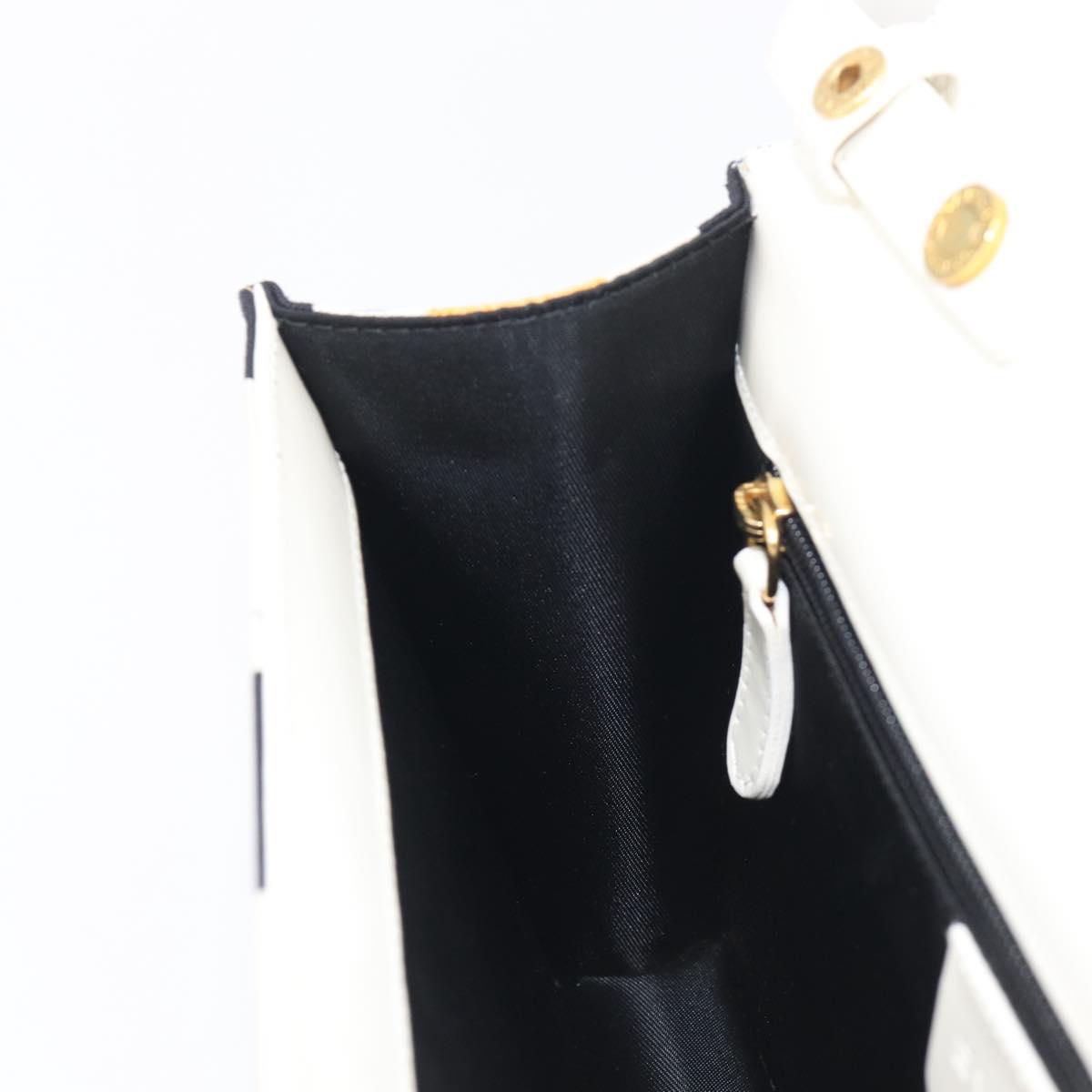 BVLGARI Shoulder Bag Satin Black Gold Auth 213344A
