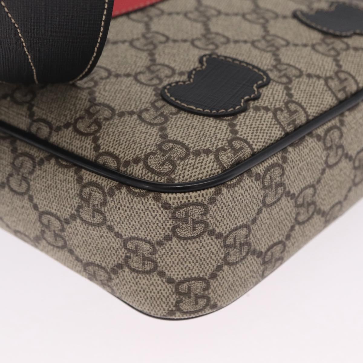 GUCCI GG Supreme Web Sherry Line Children's Bag PVC Beige 525511 Auth 213345M