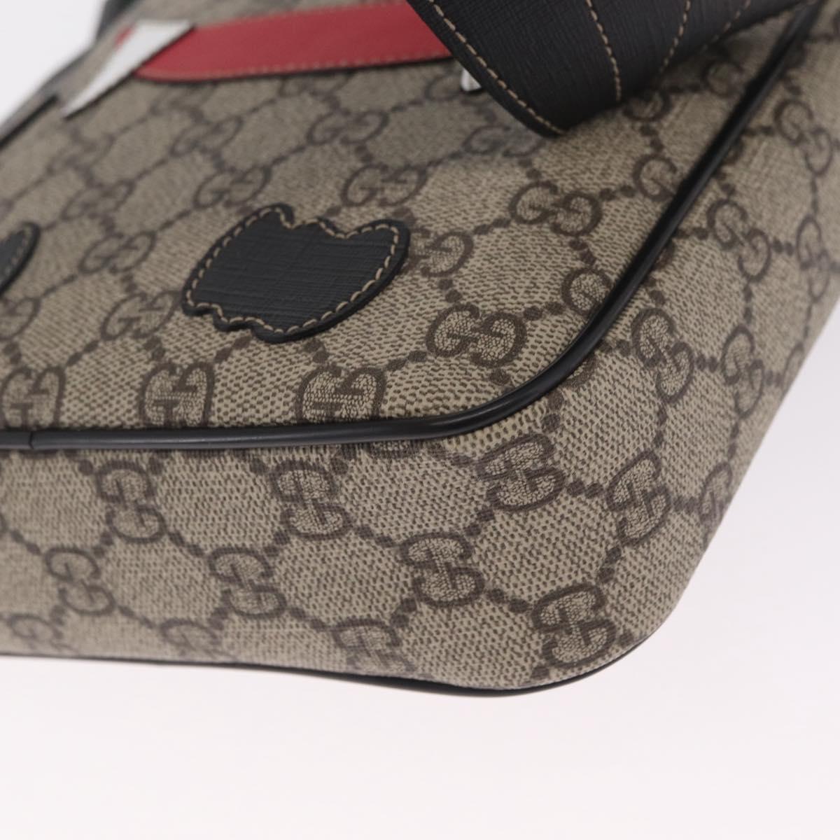 GUCCI GG Supreme Web Sherry Line Children's Bag PVC Beige 525511 Auth 213345M