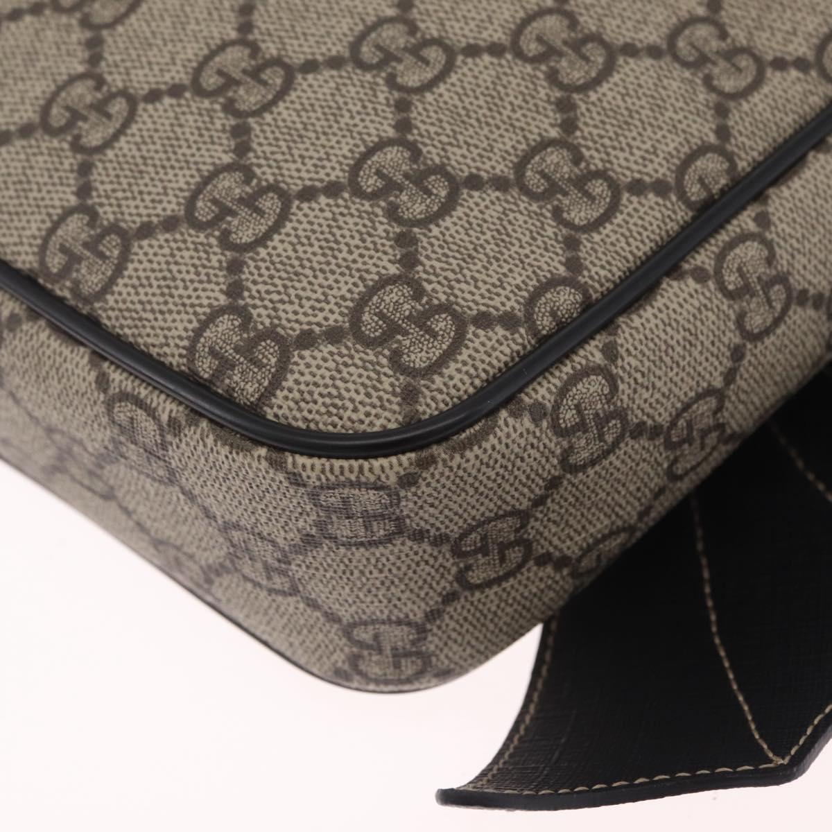 GUCCI GG Supreme Web Sherry Line Children's Bag PVC Beige 525511 Auth 213345M