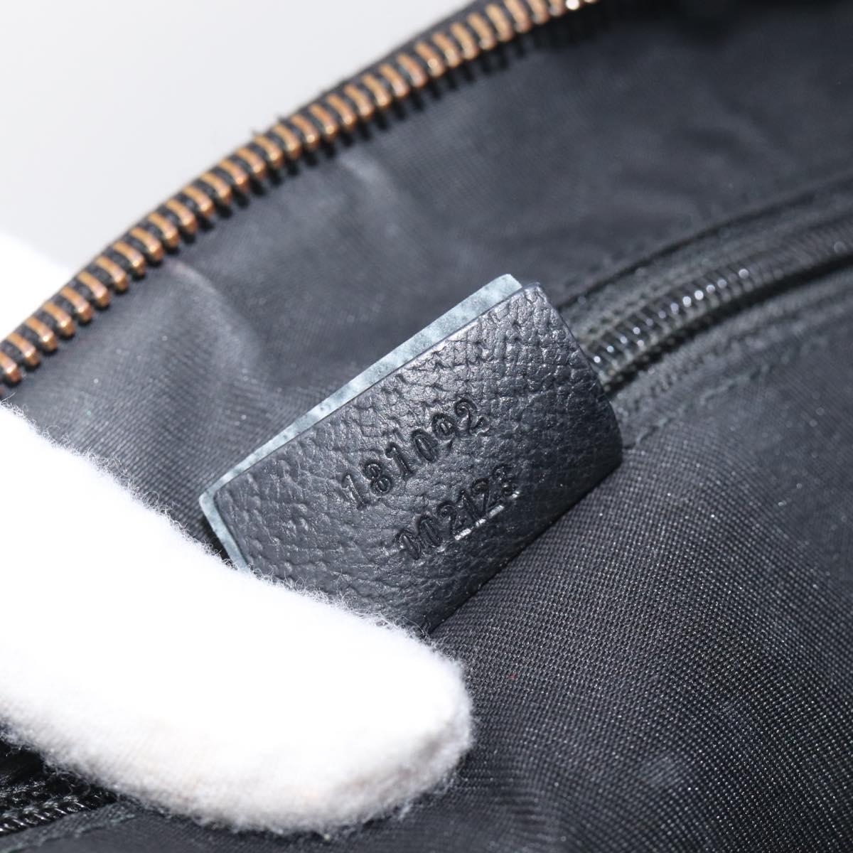 GUCCI GG Canvas Shoulder Bag Black Silver 181092 Auth 213346
