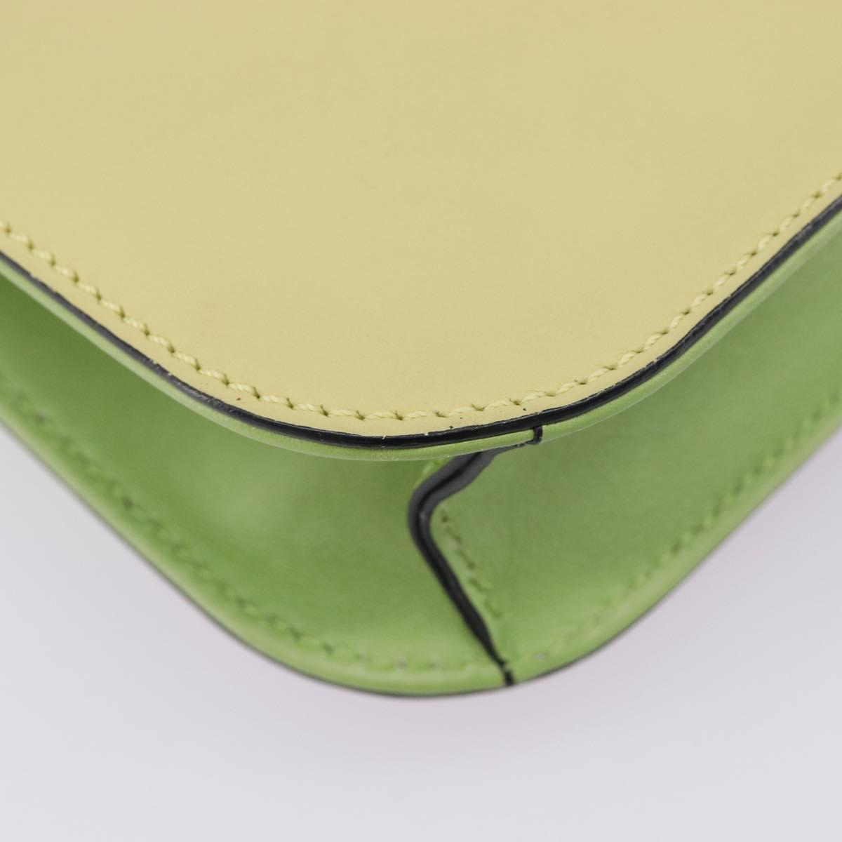 Valentino Chain Shoulder Bag Leather Multicolor Gold Auth 213352A