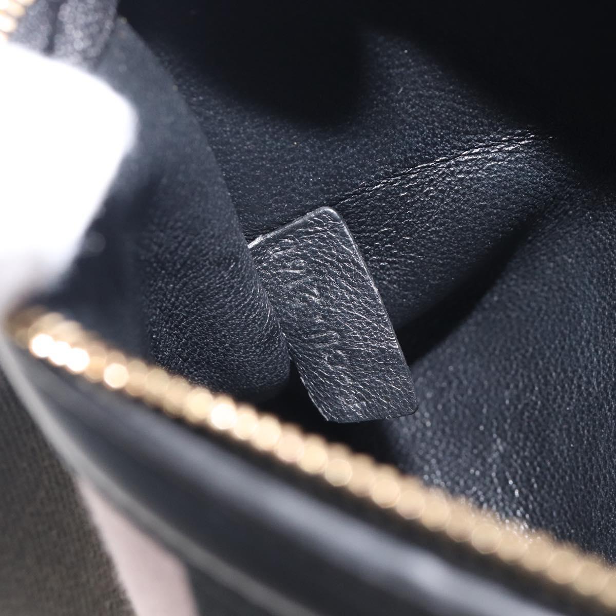 CELINE Trapeze Hand Bag Canvas Black Gold Auth 213353A
