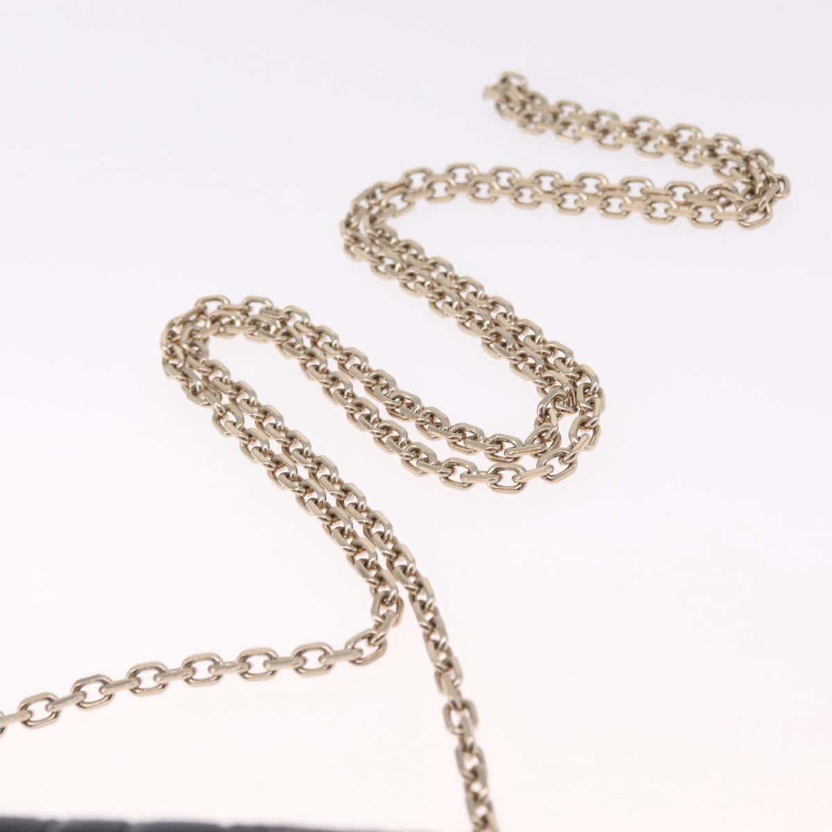 Christian Dior Canage Chain Shoulder Bag Lamb Skin Black Gold Auth 213354M