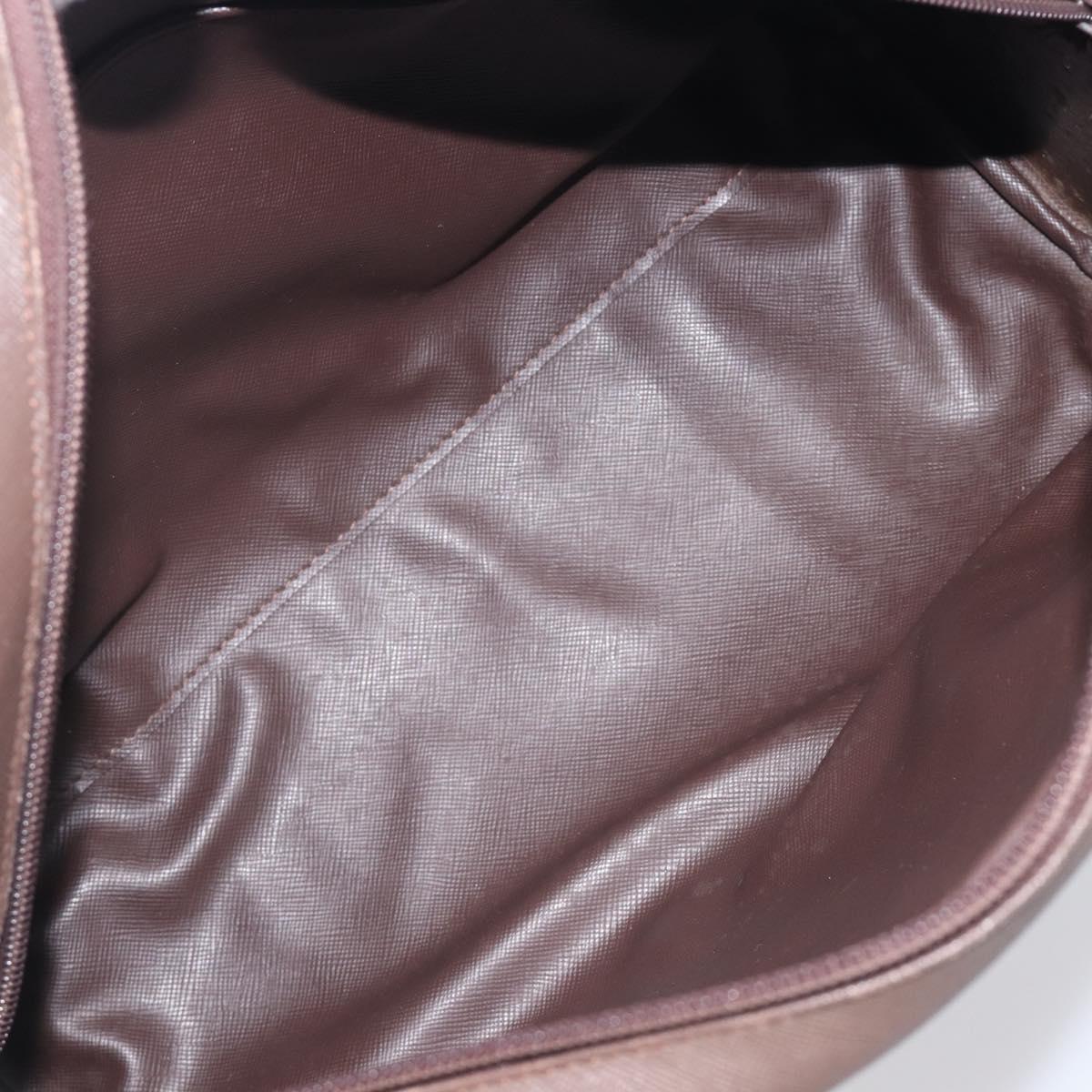 Burberrys Nova Check Boston Bag Canvas Beige Gold Auth 213356