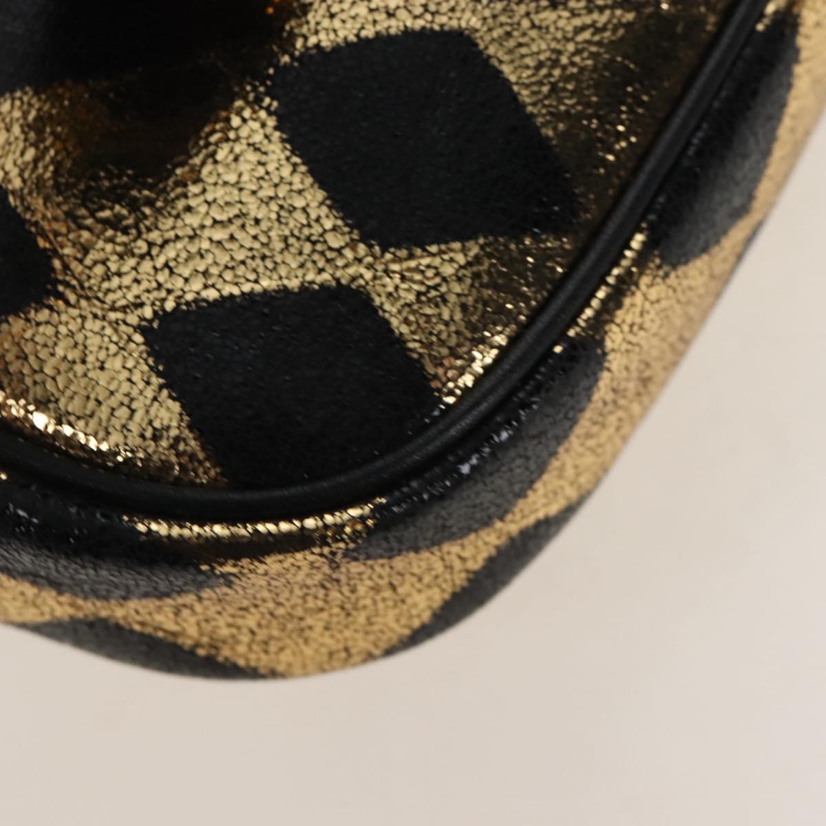 GUCCI Waist Bag Leather Gold Silver 605112 Auth 213357M