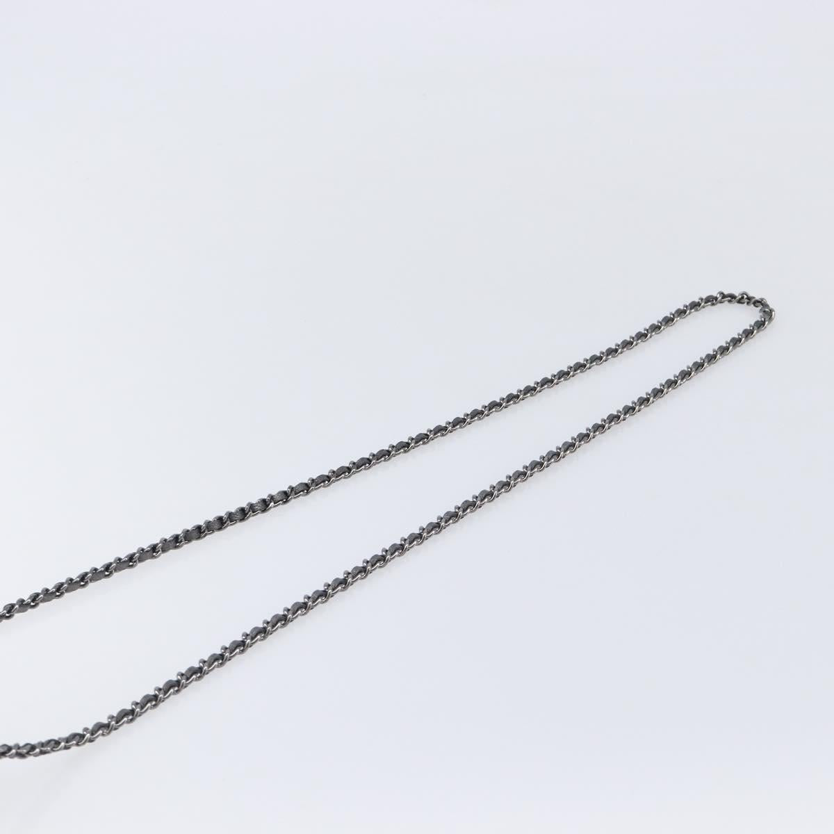 CHANEL Matelasse Chain Shoulder Bag Caviar Skin Gray Silver CC Auth 213364M