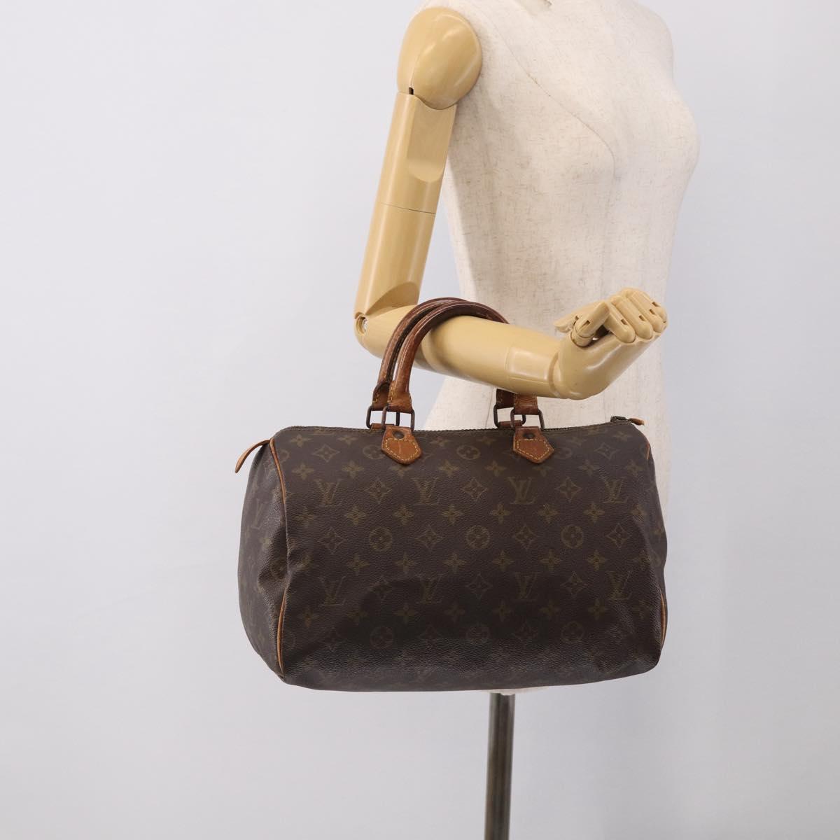 LOUIS VUITTON Monogram Speedy 30 Hand Bag M41526 LV Auth 213372