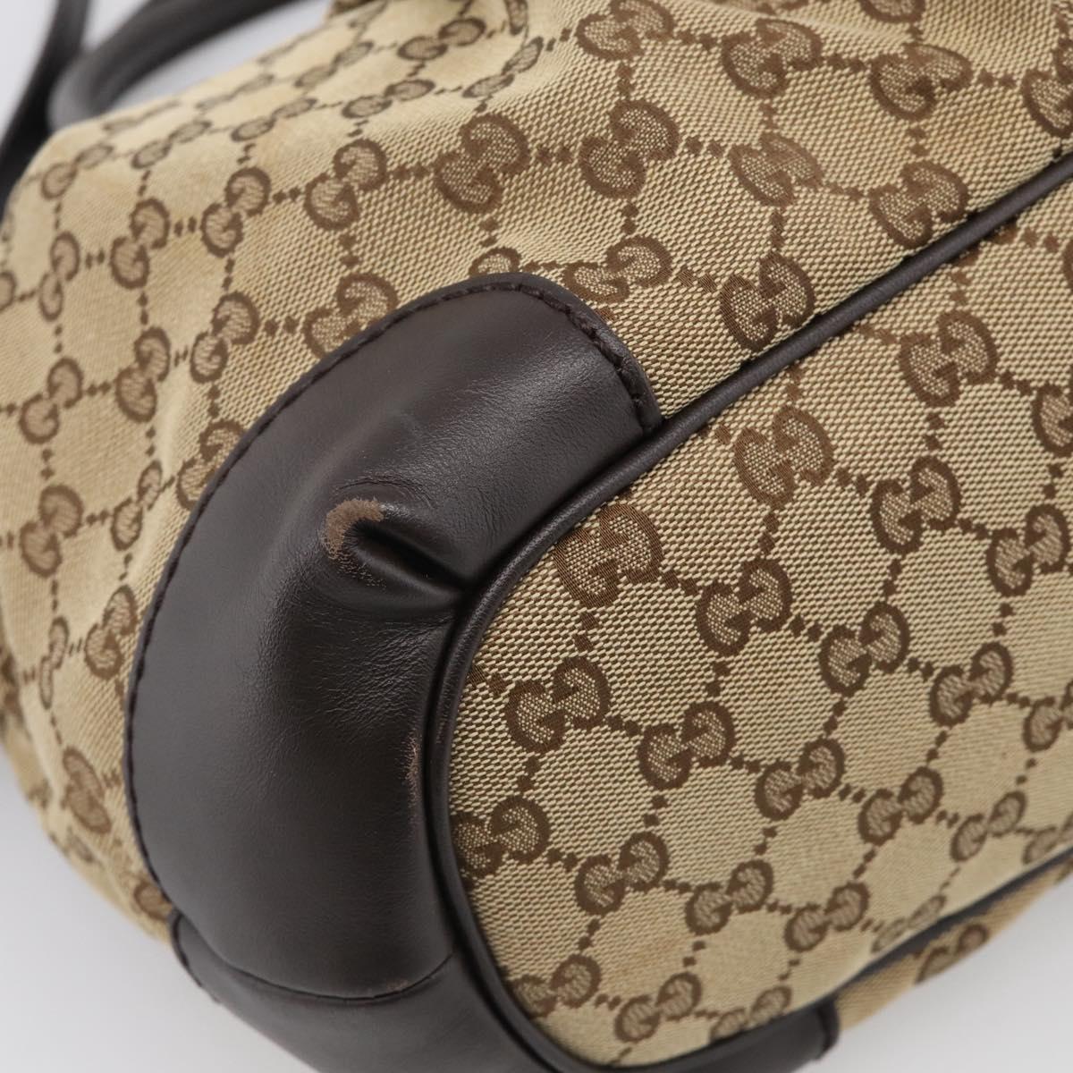 GUCCI GG Canvas Sukey Hand Bag 2way Beige Gold 247902 Auth 213375A