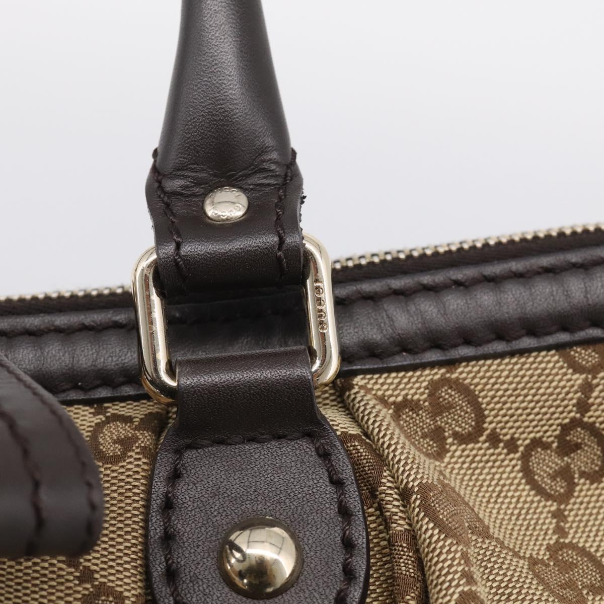 GUCCI GG Canvas Sukey Hand Bag 2way Beige Gold 247902 Auth 213375A