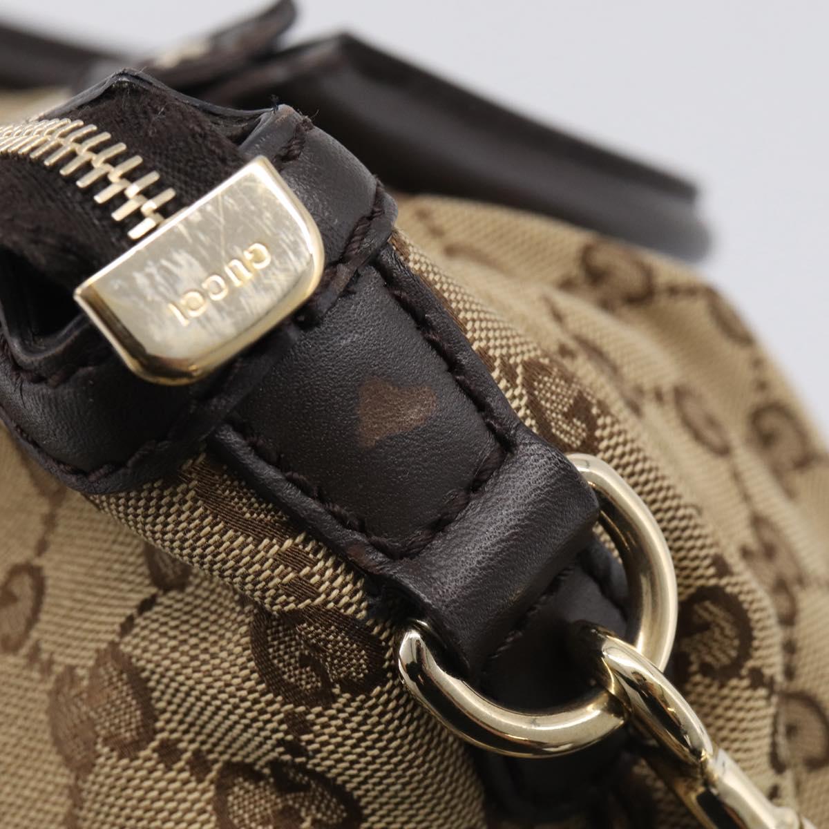 GUCCI GG Canvas Sukey Hand Bag 2way Beige Gold 247902 Auth 213375A