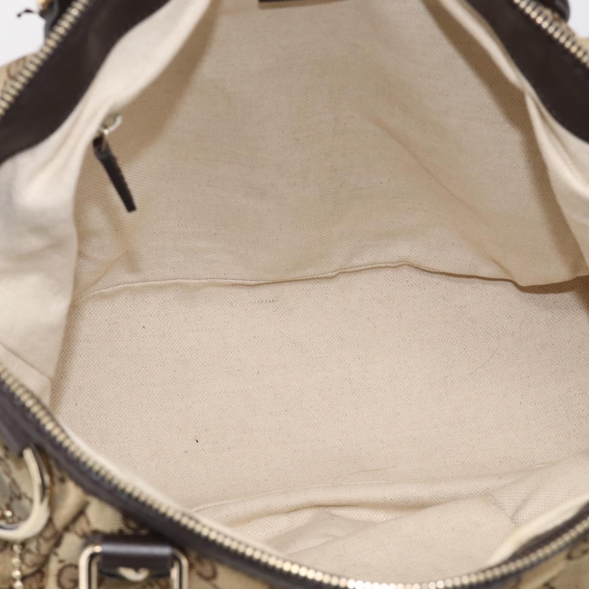 GUCCI GG Canvas Sukey Hand Bag 2way Beige Gold 247902 Auth 213375A