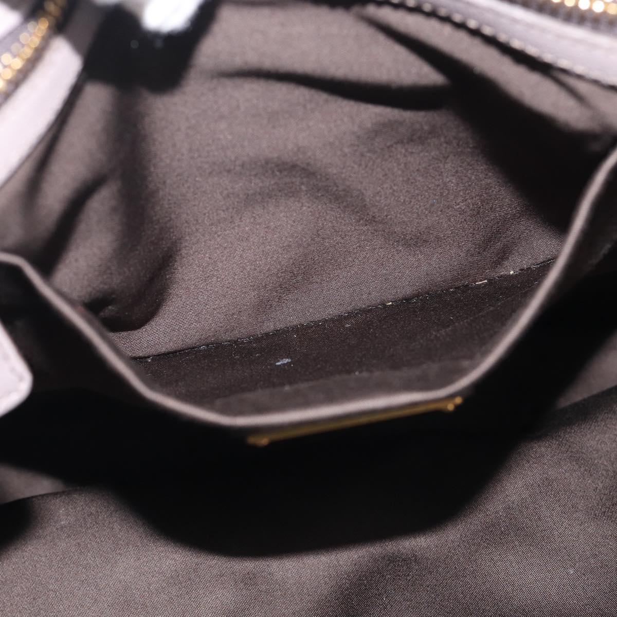 Miu Miu Matelasse Hand Bag Leather 2way Gray Gold Auth 213378M