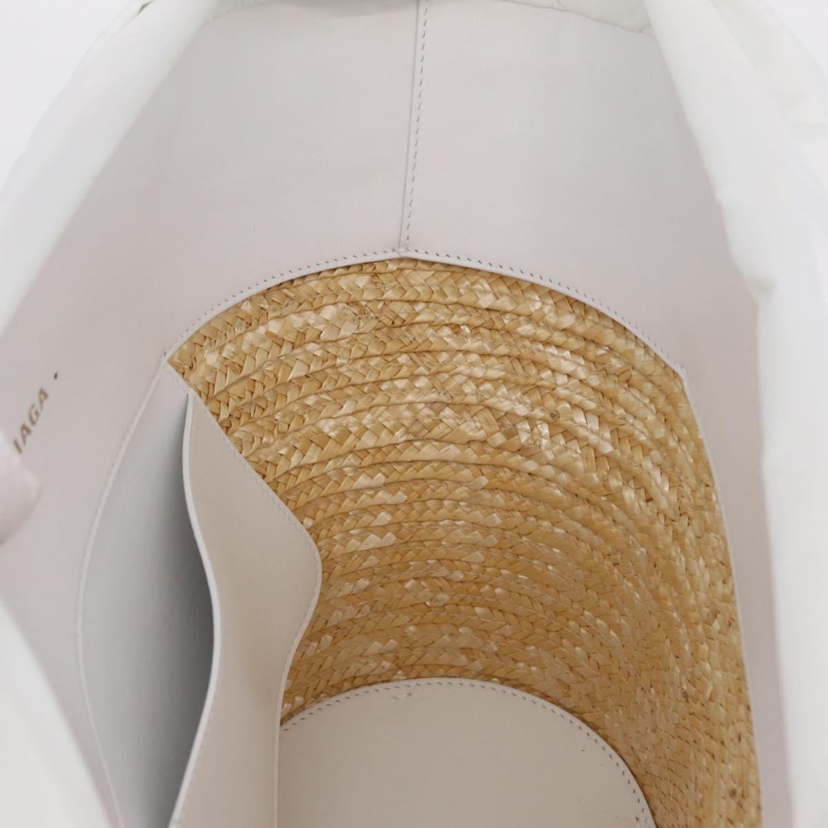 Balenciaga Tote Bag Raffia Beige Silver 744188 Auth 213379M