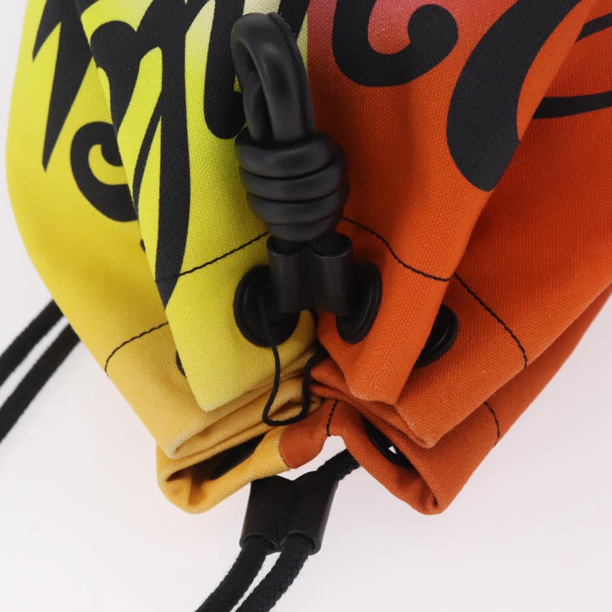 LOEWE Shoulder Bag Canvas Orange Auth 213384M