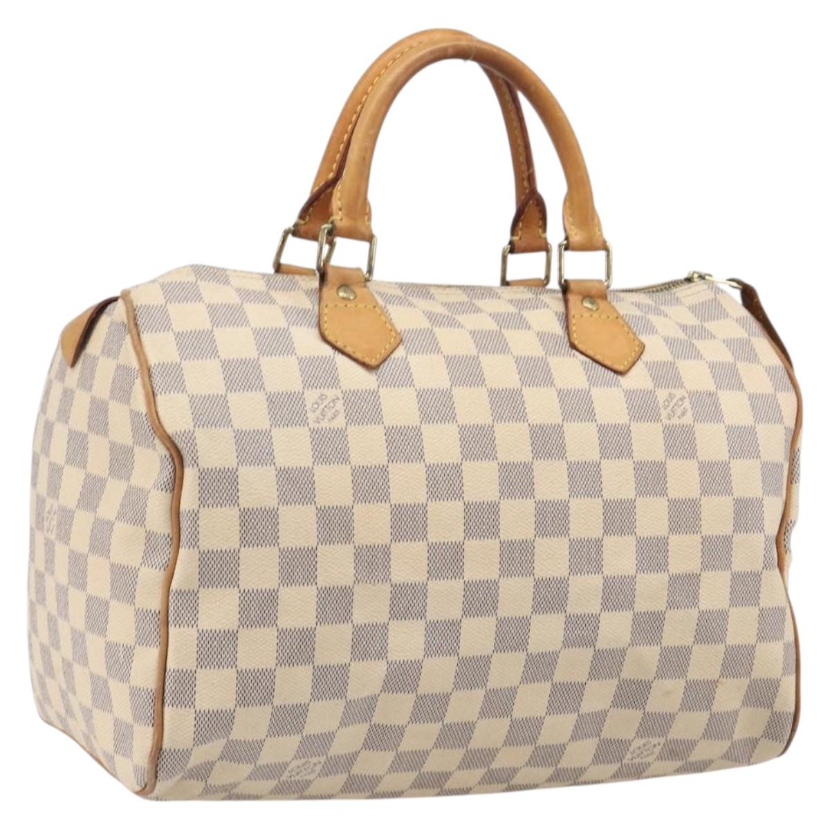 LOUIS VUITTON Damier Azur Speedy 30 Hand Bag N41533 LV Auth 213398