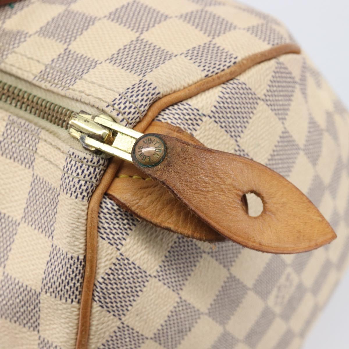 LOUIS VUITTON Damier Azur Speedy 30 Hand Bag N41533 LV Auth 213398