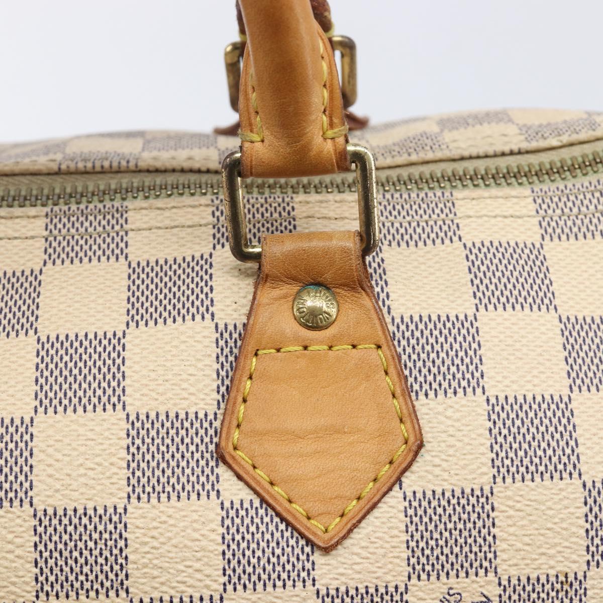 LOUIS VUITTON Damier Azur Speedy 30 Hand Bag N41533 LV Auth 213398
