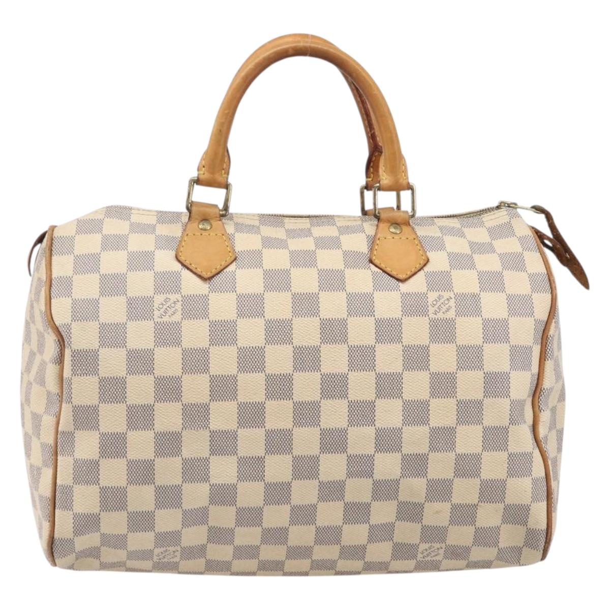 LOUIS VUITTON Damier Azur Speedy 30 Hand Bag N41533 LV Auth 213398