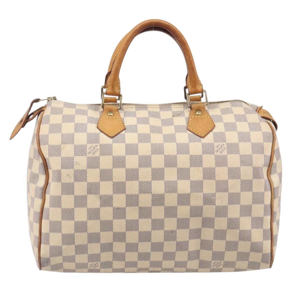 LOUIS VUITTON Damier Azur Speedy 30 Hand Bag N41533 LV Auth 213398