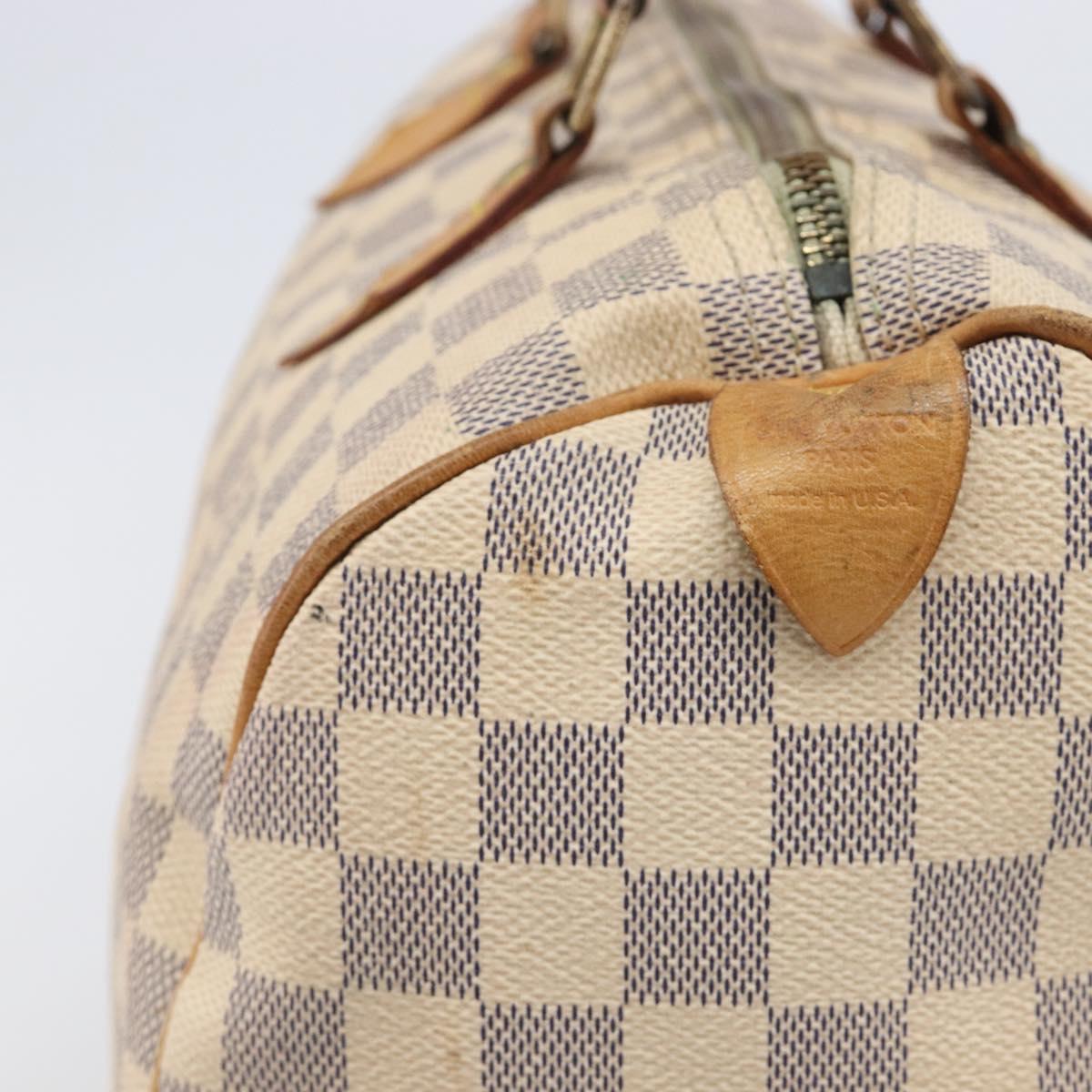 LOUIS VUITTON Damier Azur Speedy 30 Hand Bag N41533 LV Auth 213398