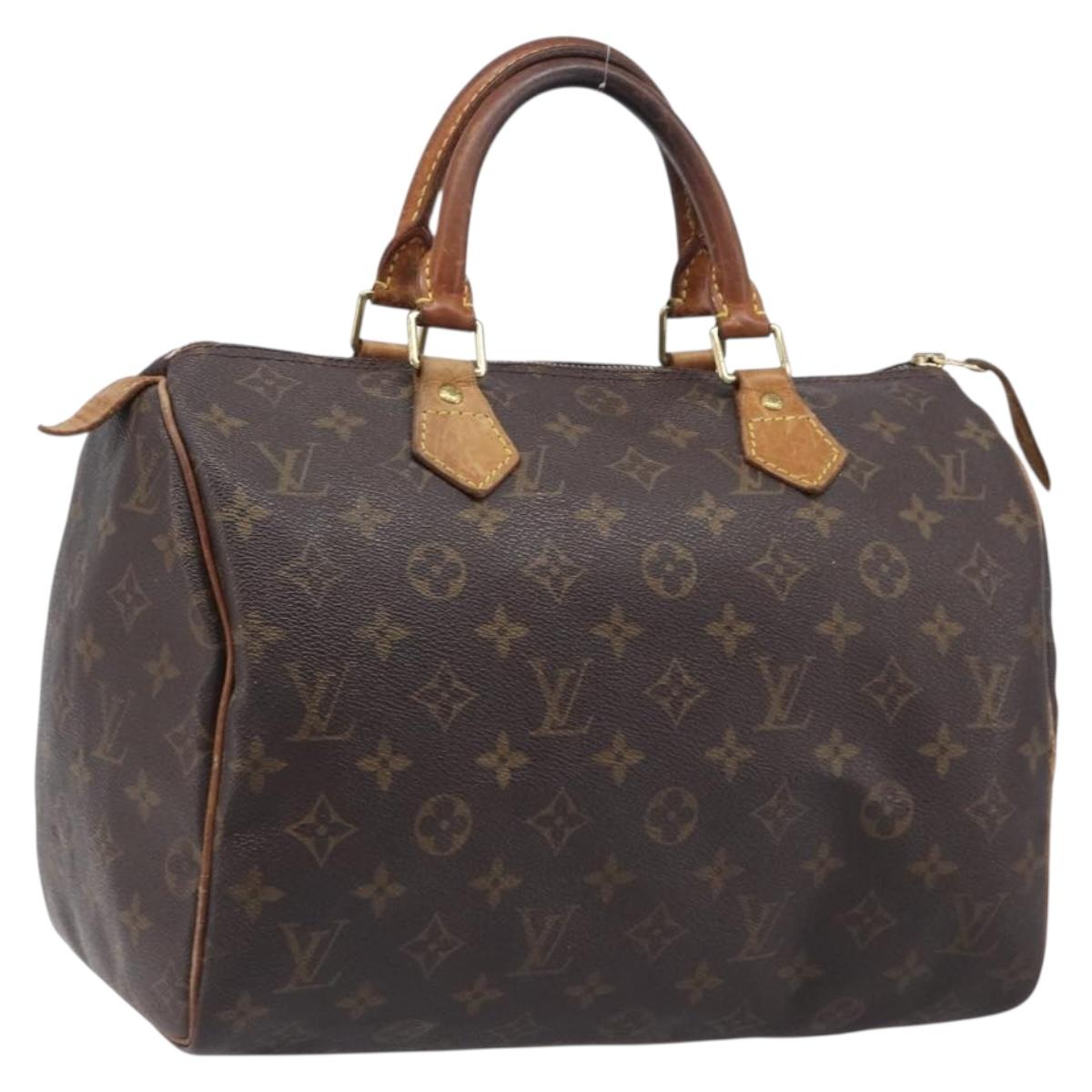 LOUIS VUITTON Monogram Speedy 30 Hand Bag M41526 LV Auth 213400
