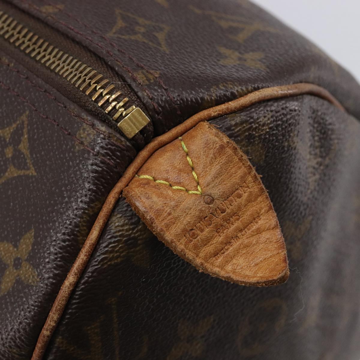 LOUIS VUITTON Monogram Speedy 30 Hand Bag M41526 LV Auth 213400