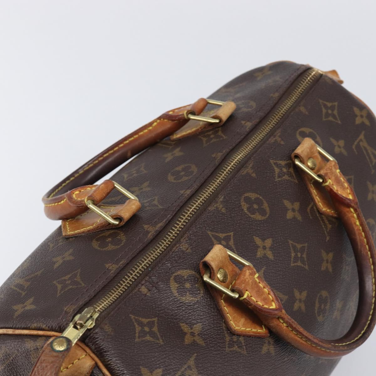 LOUIS VUITTON Monogram Speedy 30 Hand Bag M41526 LV Auth 213400