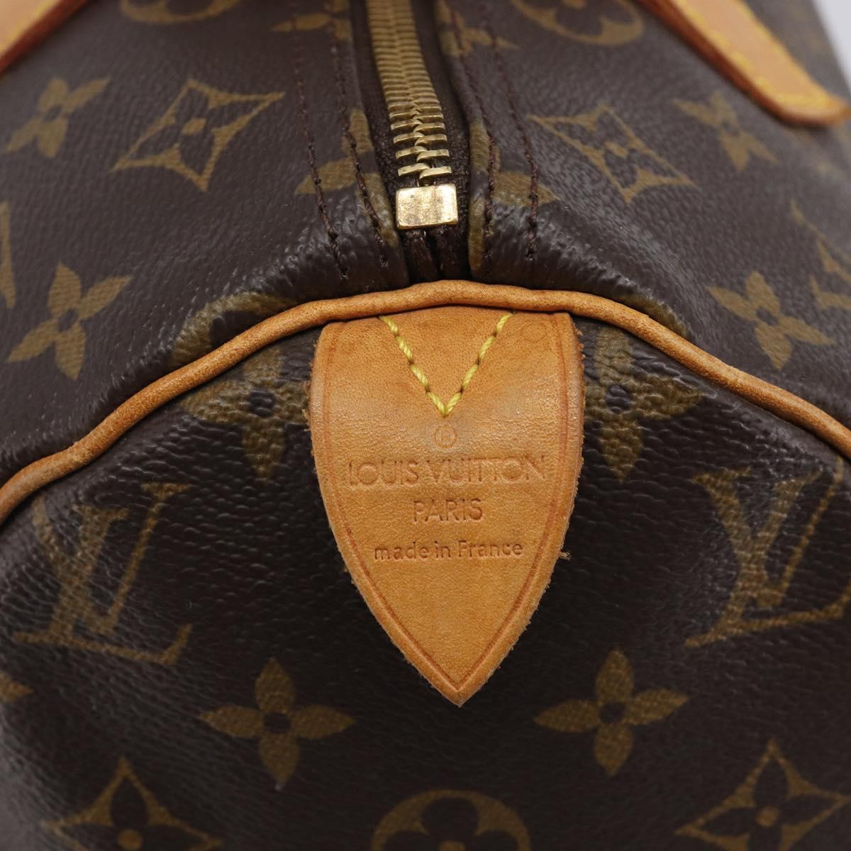 LOUIS VUITTON Monogram Speedy 30 Hand Bag M41526 LV Auth 213401A