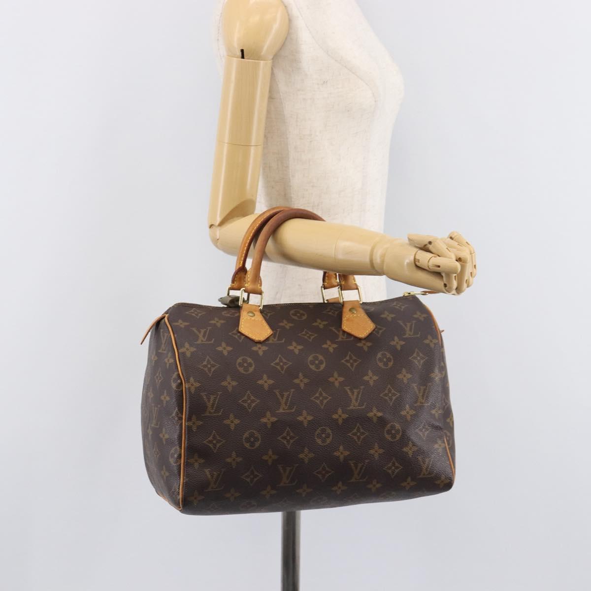 LOUIS VUITTON Monogram Speedy 30 Hand Bag M41526 LV Auth 213401A