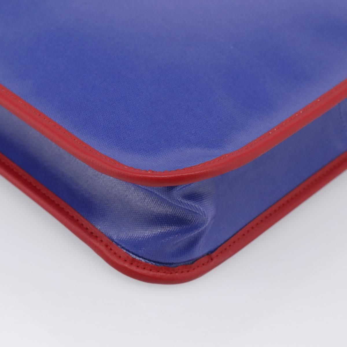 GUCCI Hand Bag PVC Blue Red 550763 Auth 213408M