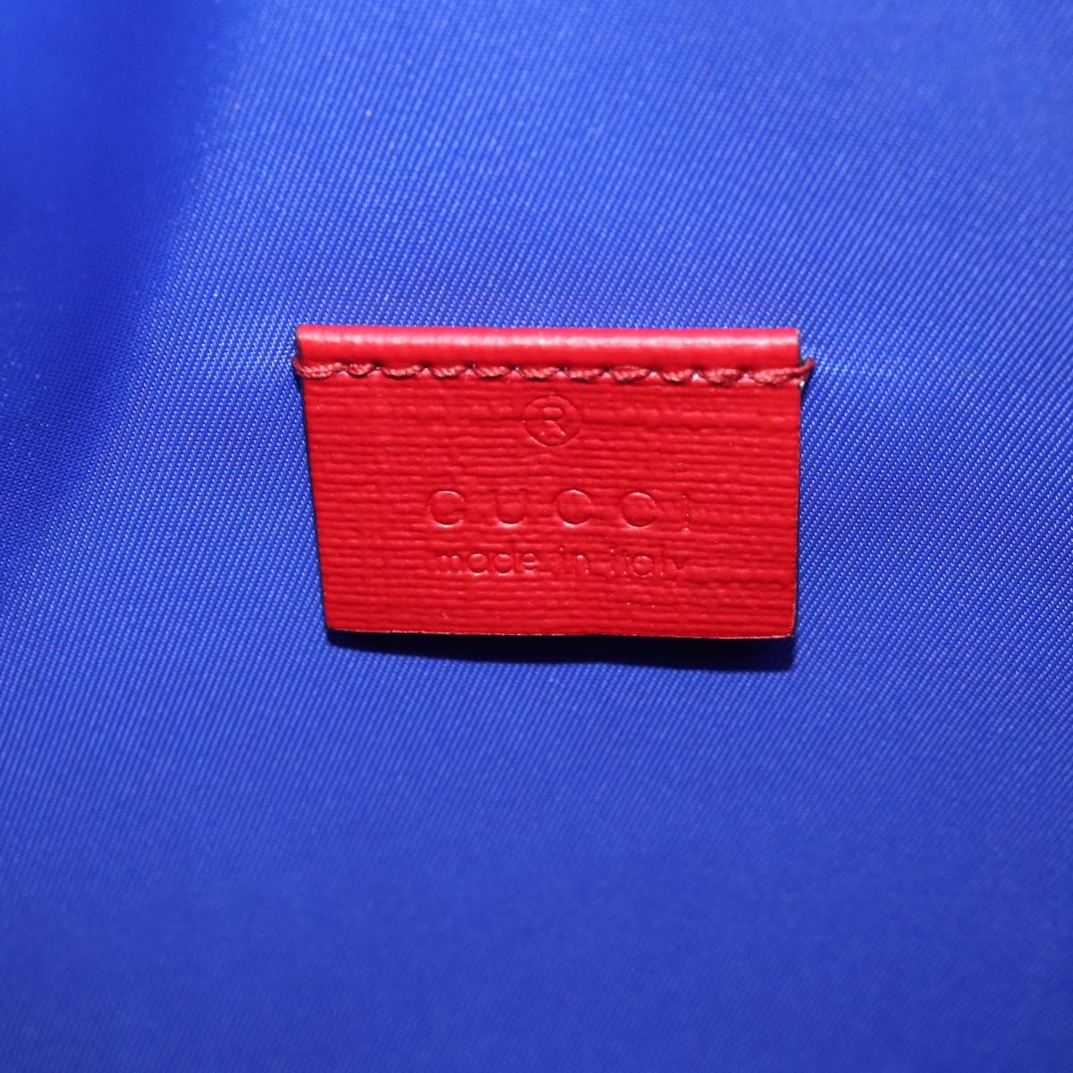 GUCCI Hand Bag PVC Blue Red 550763 Auth 213408M