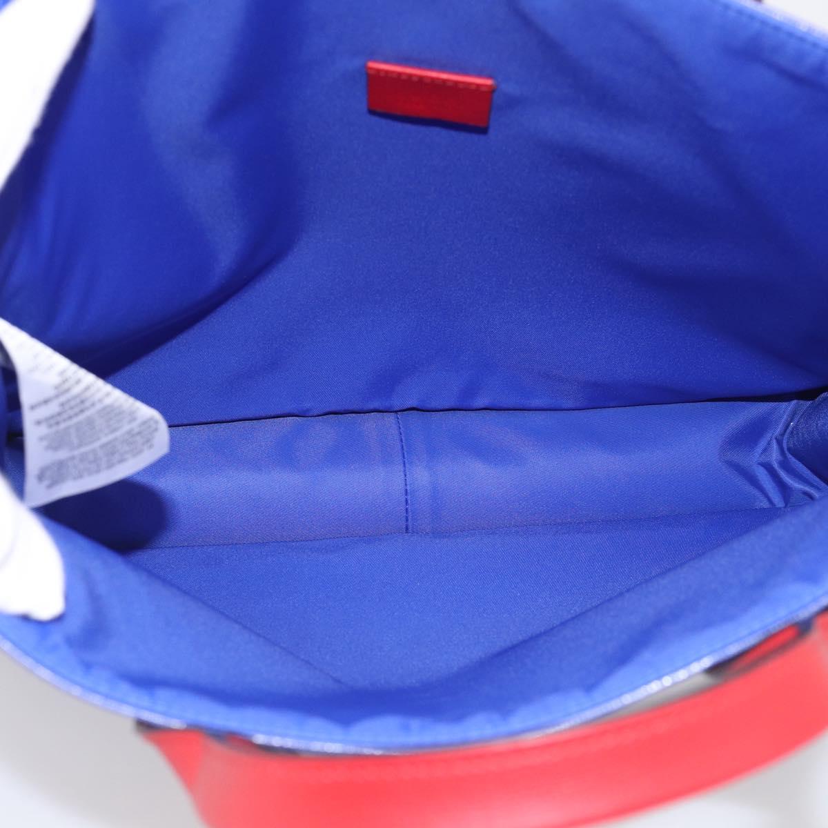 GUCCI Hand Bag PVC Blue Red 550763 Auth 213408M