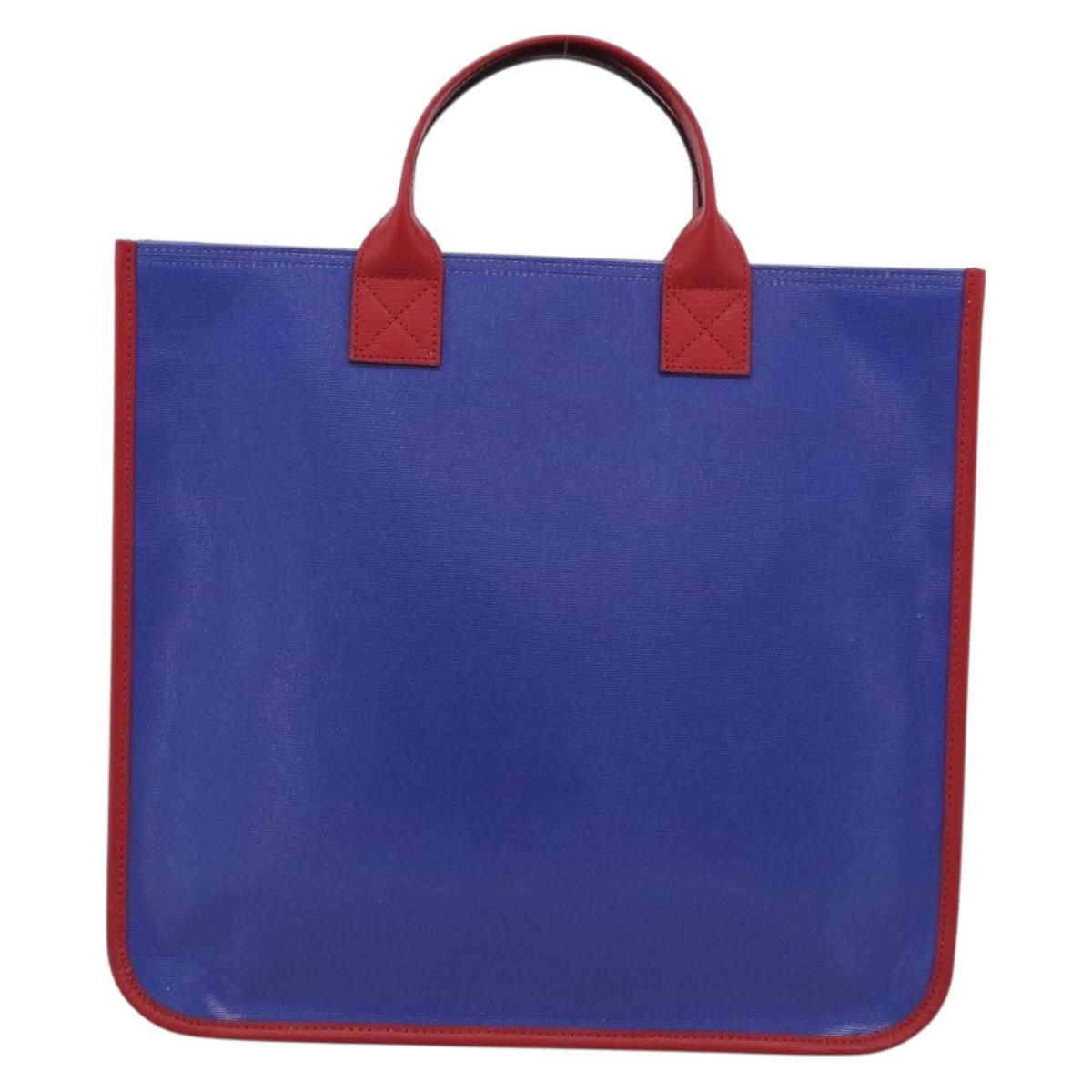 GUCCI Hand Bag PVC Blue Red 550763 Auth 213408M