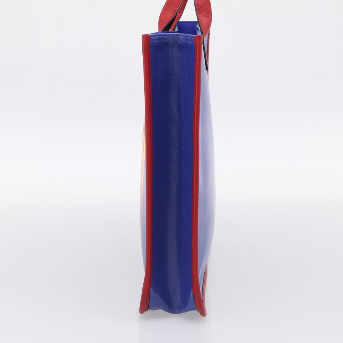 GUCCI Hand Bag PVC Blue Red 550763 Auth 213408M