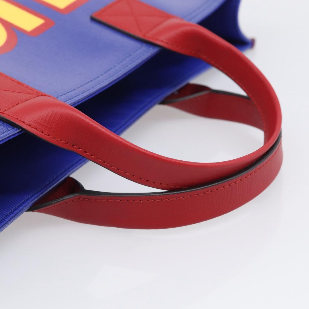 GUCCI Hand Bag PVC Blue Red 550763 Auth 213408M