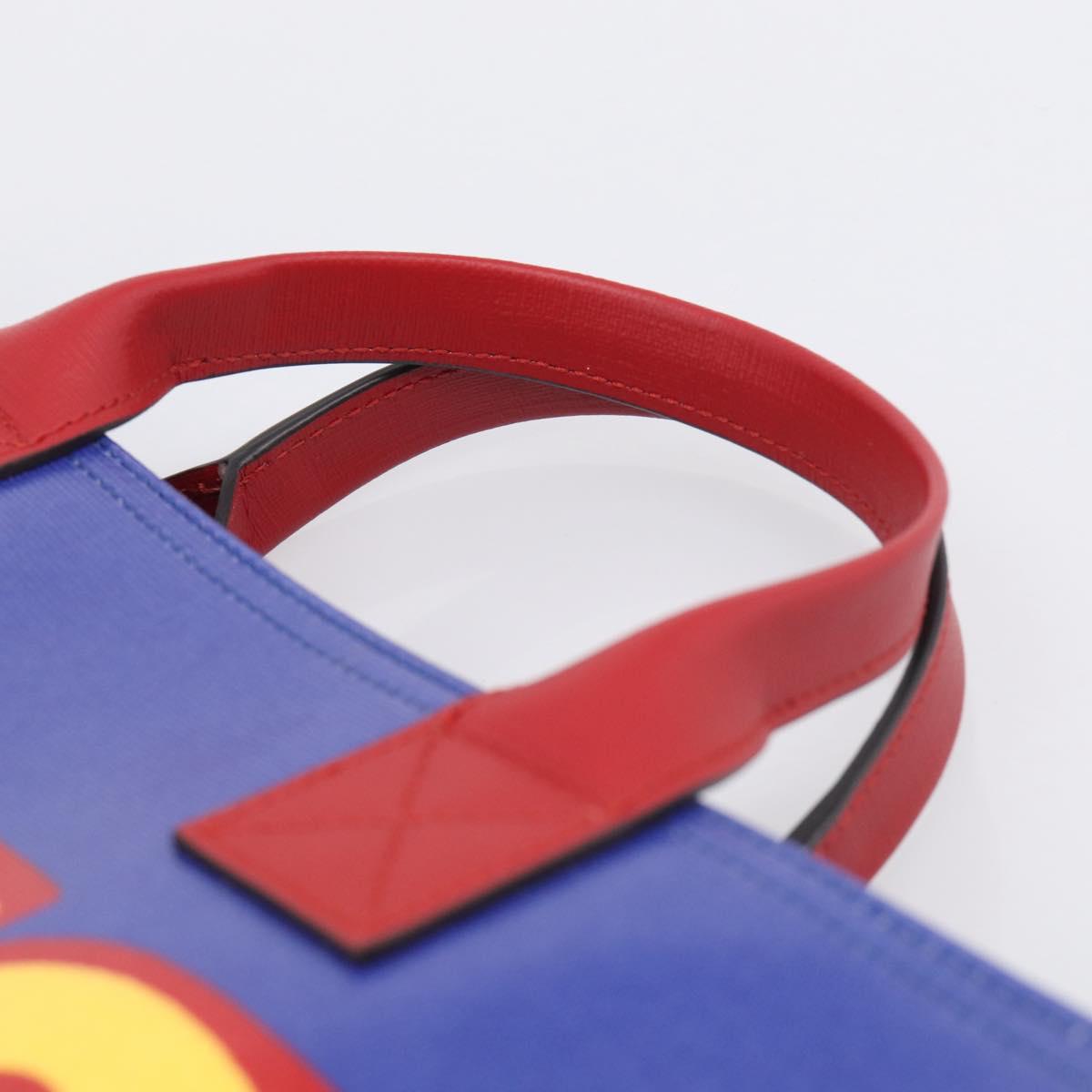 GUCCI Hand Bag PVC Blue Red 550763 Auth 213408M