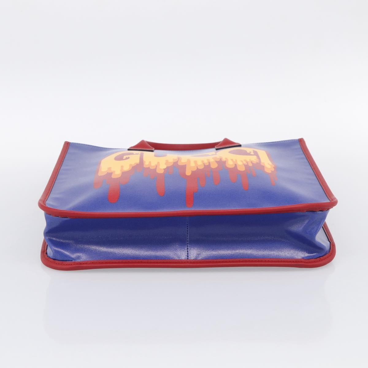 GUCCI Hand Bag PVC Blue Red 550763 Auth 213408M