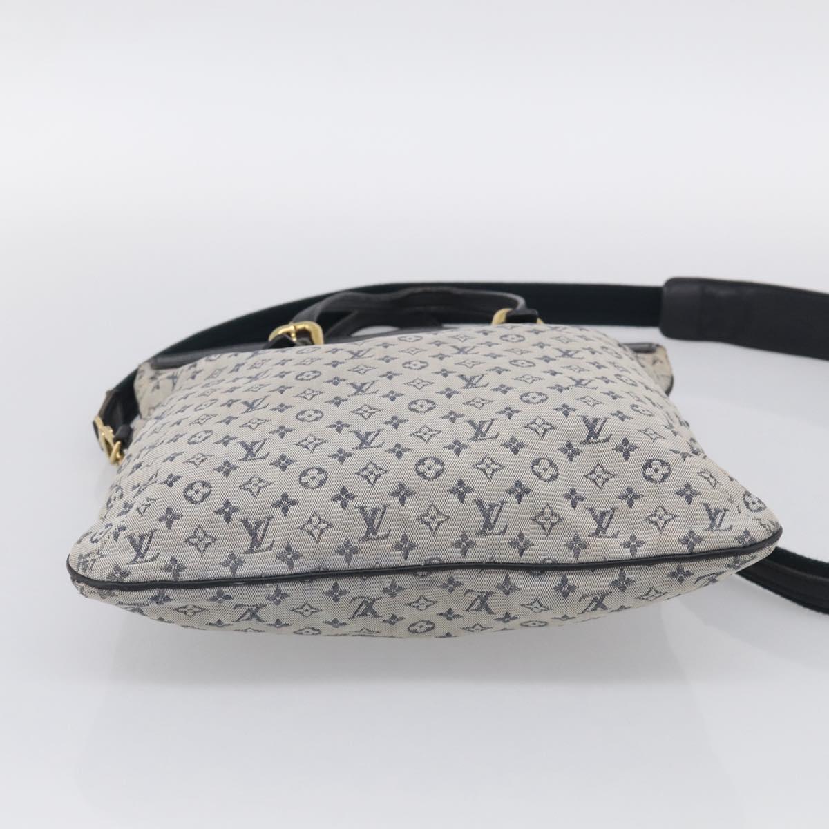 LOUIS VUITTON Monogram Mini Francoise Tote Bag 2way Blue M92208 LV Auth 213421