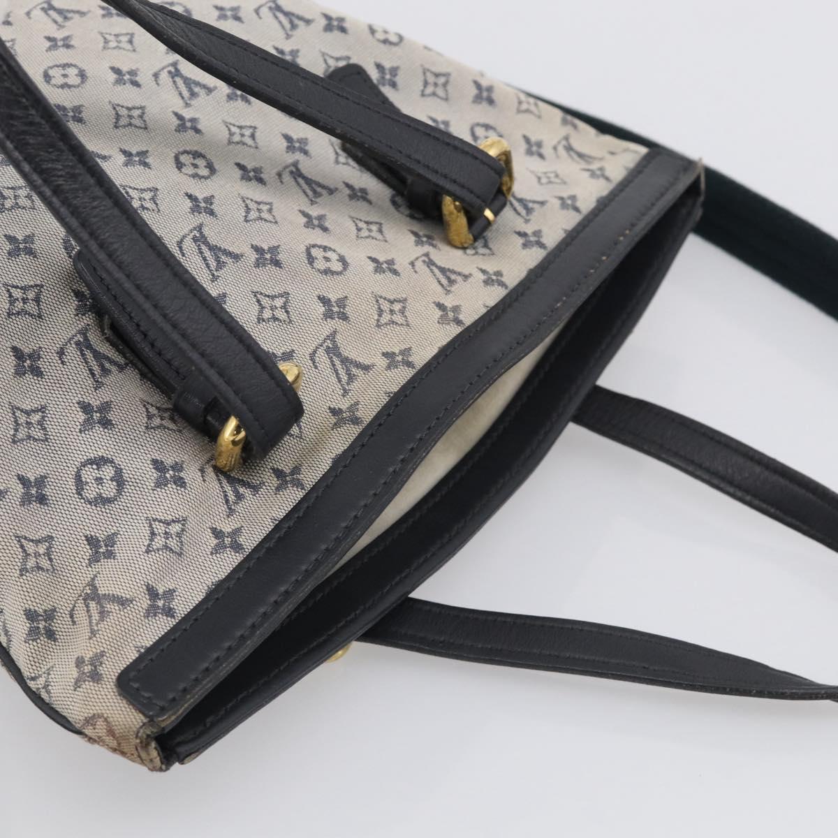 LOUIS VUITTON Monogram Mini Francoise Tote Bag 2way Blue M92208 LV Auth 213421